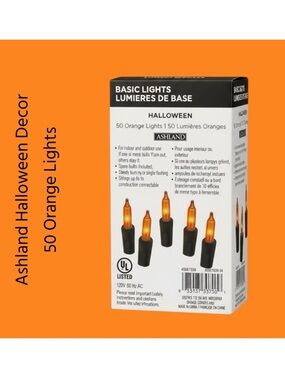 Ashland Purple Halloween Lights 50 Count Indoor Outdoor String Light Set BNIB